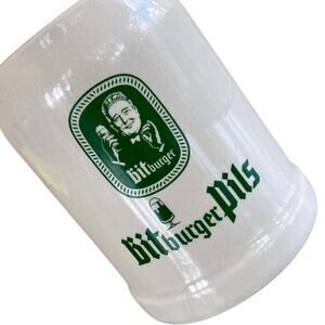 Vintage Bitburger Pils German Beer Stein Krug 0.5L‎ Rastal West Germany Barware